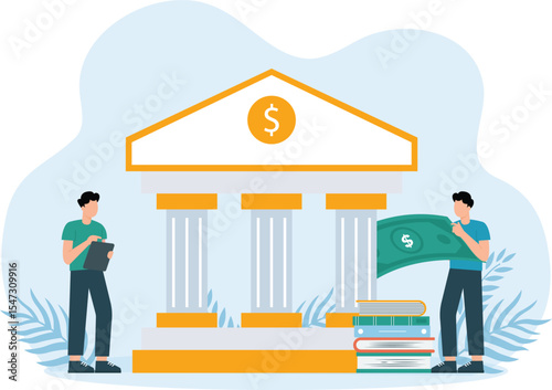 Bank Investment,Mutual fund or growing investment, wealth profit growth or earning increase
