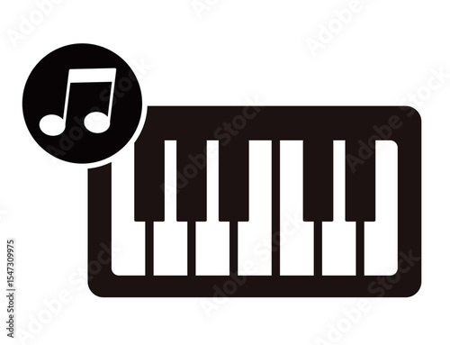 school icon 12C : piano, music, keyboard, icon, vector, musical, instrument,
