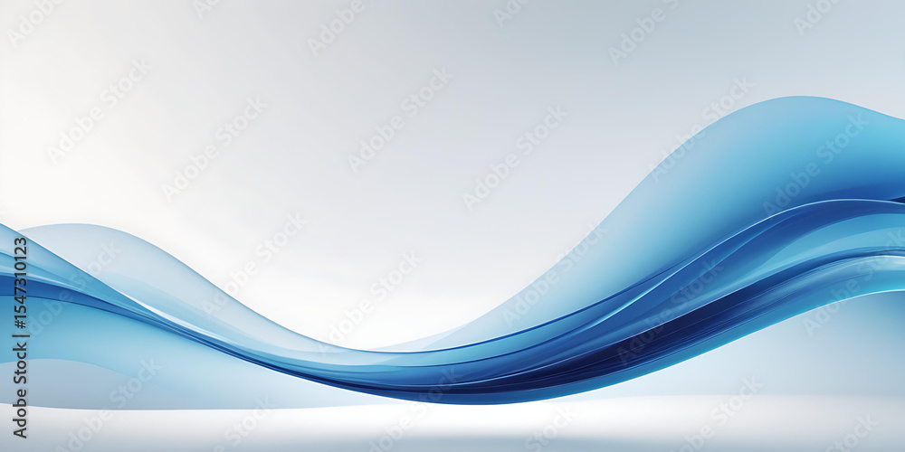 Obraz premium White and Blue Corporate Waves 