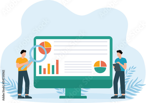 Data Analysis,Data analysis chart and report, financial research or analyze information for marketing insight
