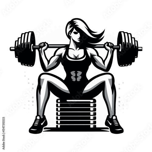 Women gym logo design