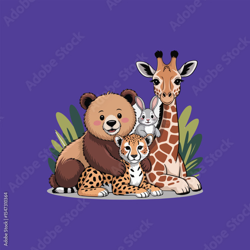 geometric animals.