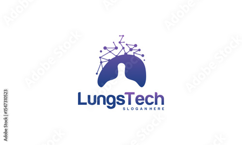 Digital Lungs, Pixel Lungs logo designs concept, design concept, logo, logotype element for template