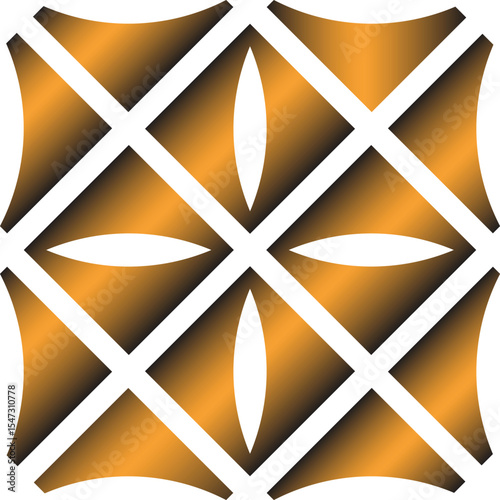 Gold geometric abstract pattern design