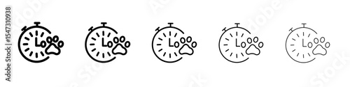 Dog competition icon flat illustration set logo