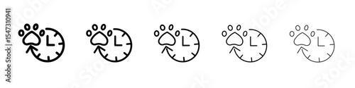 Dog competition icon flat illustration set logo
