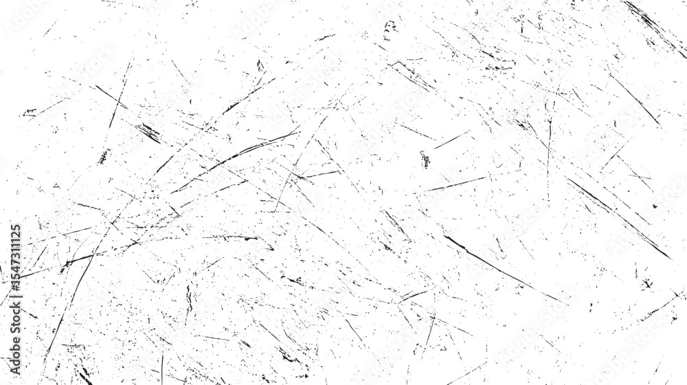 Abstract Black and White Scratch Texture Background Grunge Scratched Overlay Distressed Surface White Background