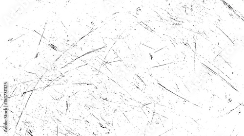 Abstract Black and White Scratch Texture Background Grunge Scratched Overlay Distressed Surface White Background