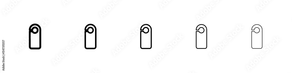 door hanger icon flat illustration set logo door hanger icon flat illustration set logo