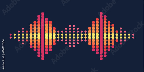 Vector art of abstract sound wave vector