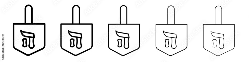 Fototapeta premium dreidel icon flat illustration set logo