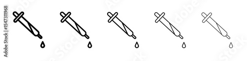 Dropper icon flat illustration set logo