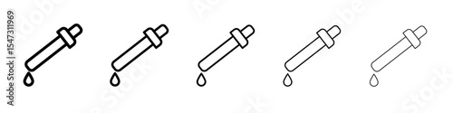 Dropper icon flat illustration set logo
