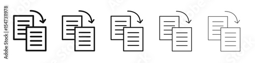 Duplicate icon flat illustration set logo