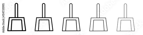 Dustpan icon flat illustration set logo