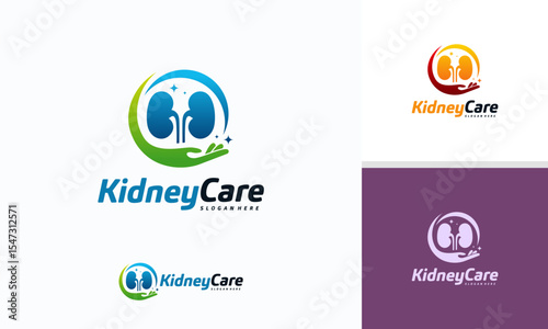 Kidney Care logo designs concept vector, Health Kidney logo template
