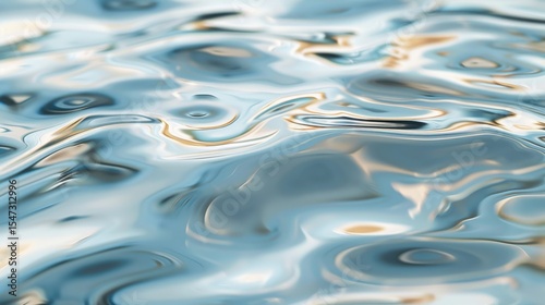 A water droplet is reflected in the water