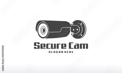 Secure Camera logo designs concept vector, CCTV Silhouette Logo designs template, Logo icon symbol template