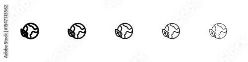 Environment icon flat illustration set logo