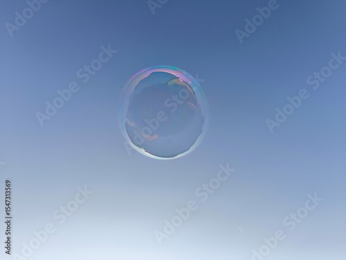 picture bubbles in the sky, on a sunny day.