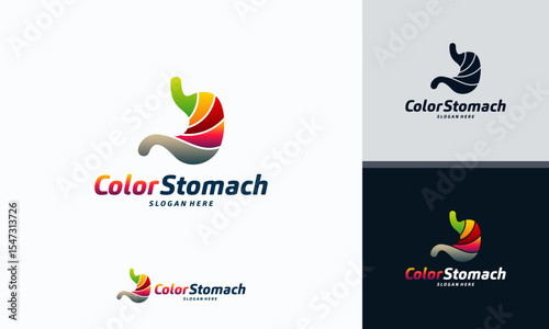 Stomach Logo designs, Colorful Stomach logo designs concept vector