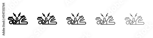 Epilepsy icon flat illustration set logo