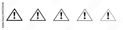 Error icon flat illustration set logo