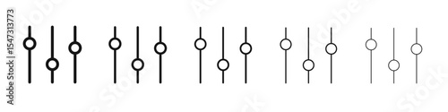 Equalizer icon flat illustration set logo