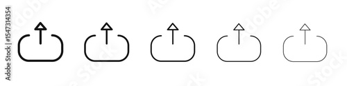 Export icon flat illustration set logo