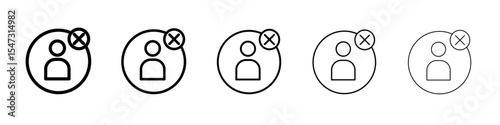 Fake account icon flat illustration set logo