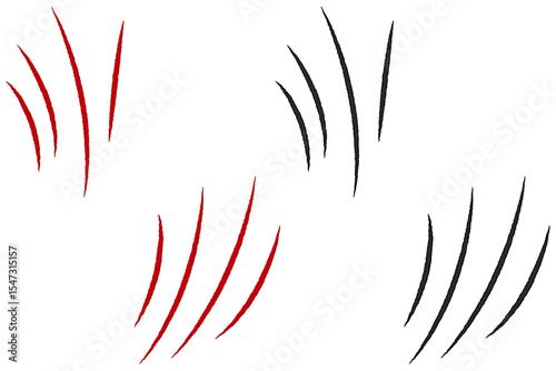 爪痕のイラスト素材セット