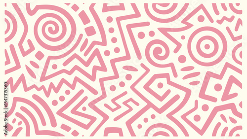 Modern Memphis Style Seamless Design