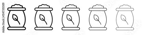 Fertilizer icon flat illustration set logo