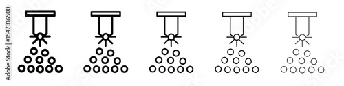 fire sprinkler icon flat illustration set logo