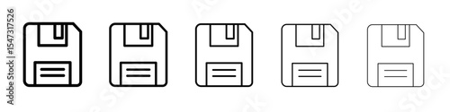 Floppy disk icon flat illustration set logo