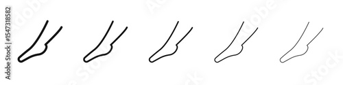 Foot icon flat illustration set logo