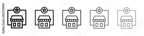 Franchise icon flat illustration set logo