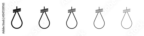 gallows icon flat illustration set logo