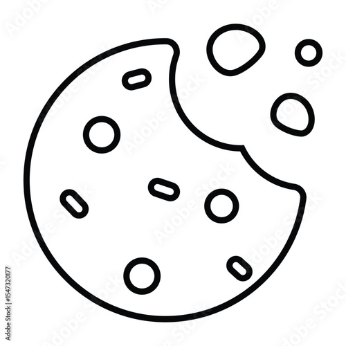 cookie set line icon design. cookie set thin black outline symbol vector illustration. editable stroke icon on transparent background.