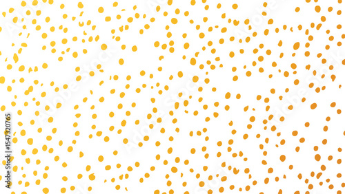 Abstract Gold Dot Pattern Scattered on White Background Golden Yellow Circles Randomly Distributed Texture Design Element for Festive
