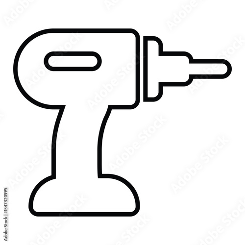 cordless drill line icon design. cordless drill thin black outline symbol vector illustration. editable stroke icon on transparent background.