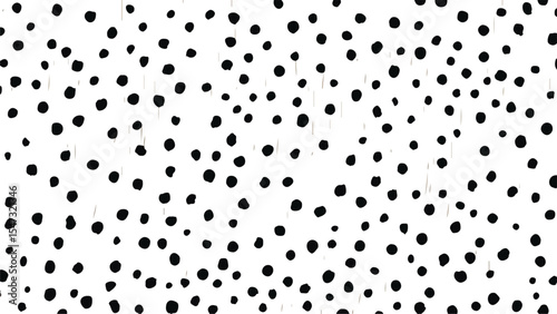 Abstract Seamless Pattern Black Irregular Dots White Background Scattered Spots Simple Texture Design Element
