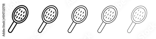 Hair brush icon flat illustration set logo