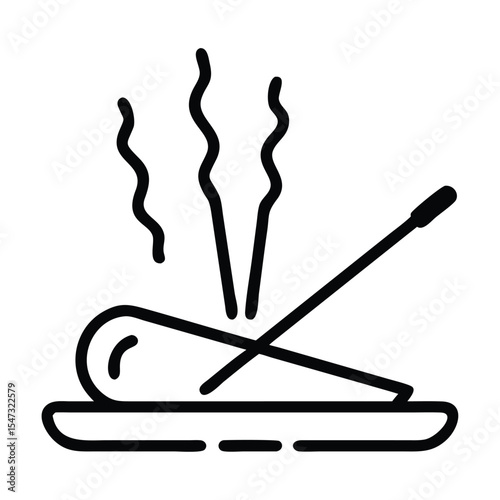 Creatively designed incense sticks isolated on white