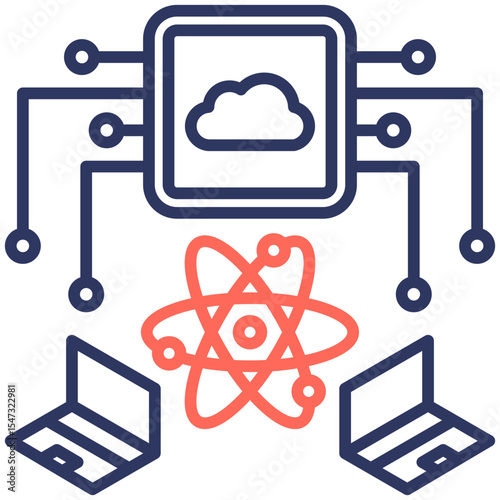 Quantum Computing Cloud Icon
