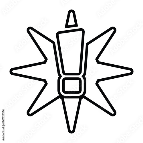 critical line icon design. critical thin black outline symbol vector illustration. editable stroke icon on transparent background.
