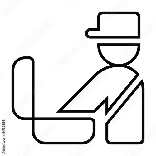 customs line icon design. customs thin black outline symbol vector illustration. editable stroke icon on transparent background.