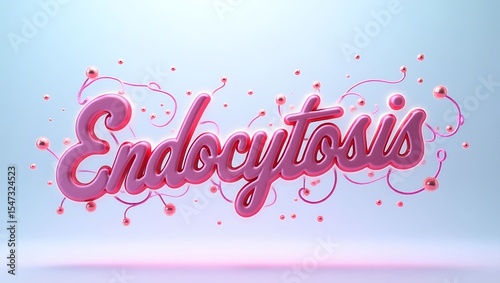 Exploring endocytosis with vibrant 3D text and molecular graphics digitally
