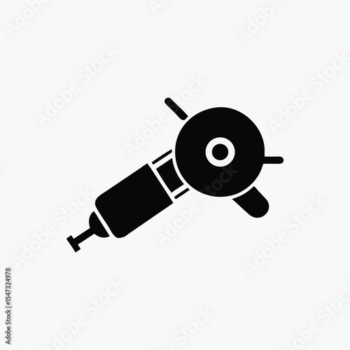 angle grinder icon fully editable vector template
