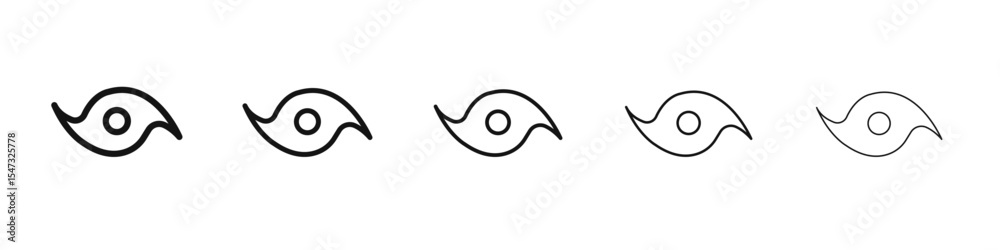 Fototapeta premium Hurricane icon flat illustration set logo